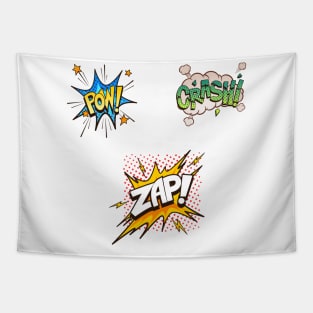 Comic Book Funny Sound Effects Pack Tapestry