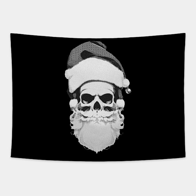 Skull Santa Claus Tapestry by Kaine Ability