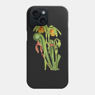 California Pitcherplant - Darlingtonia Californica - Walcott - Botanical Illustration Phone Case