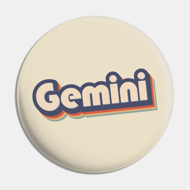 Gemini Retro '70s Pin by kamagib@yahoo.com