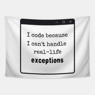 Coding vs. Real Life Exceptions - Programmer Humor Tapestry