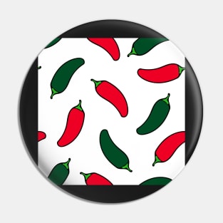 Jalapeno Red and Green Hot Peppers Pin