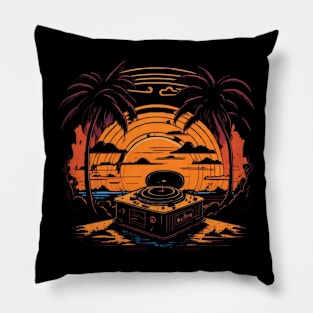 sunset with classic music Pillow