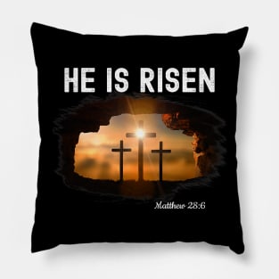 He is risen Christian Easter Jesus Matthew 286 Pillow