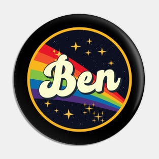 Ben // Rainbow In Space Vintage Style Pin