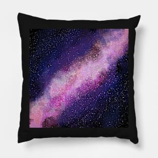 Purple Watercolour Galaxy Pillow