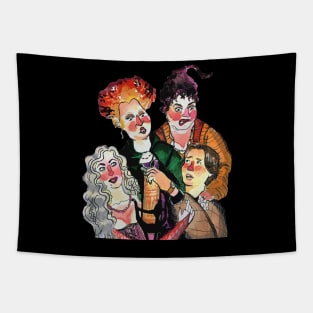 Hocus Pocus Black Flame Candle Lighting Tapestry