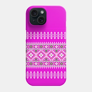 beautiful flower pattern pink background Phone Case