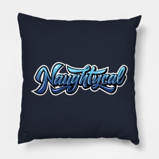 Naughtycal Blue Pillow