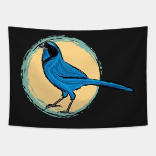 Artwork showing a Turquoise Jay II Tapestry