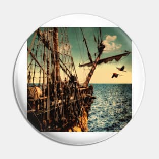 Sailing The Ocean On A Tall Ship Pin