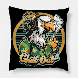 Urban Style Eagle Wearing Headphones Pillow