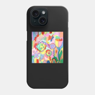 Bright colourful florals Phone Case