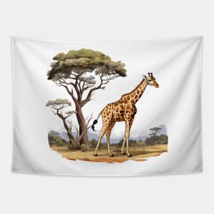 Watercolor Giraffe Tapestry