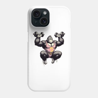 dumbbells monkey Phone Case