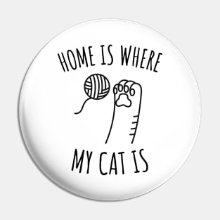 Home is Where My Cat Is Pin