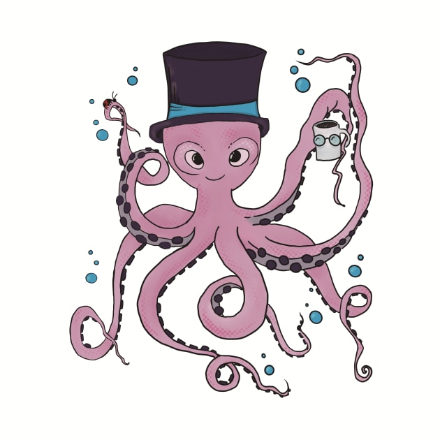 Classy caffeinated cephalopod by bowserbunch