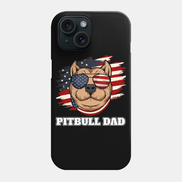 Pitbull Dad Proud American Pit Bull Dog Owner T-Shirt Phone Case by Acroxth