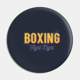 Boxing Fight Night, 80s design Pin