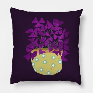 purple shamrock Pillow