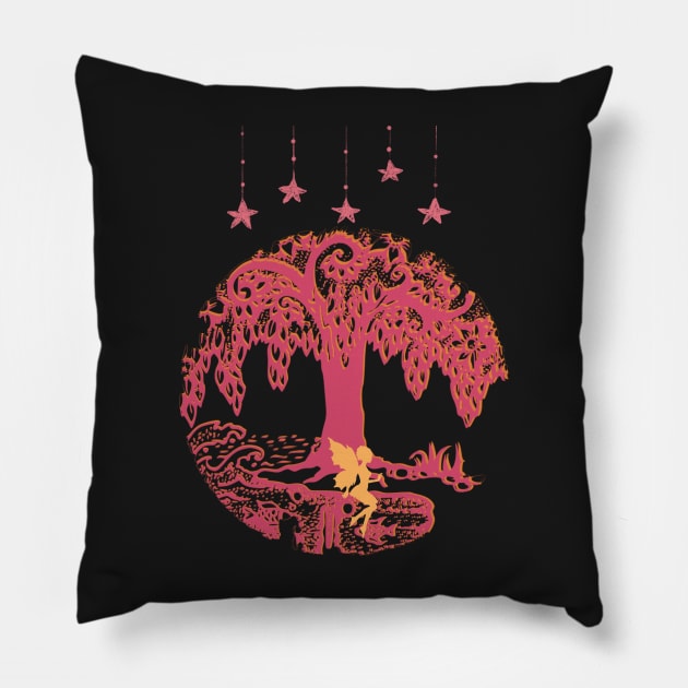 tree of life fairy Pillow by sharanarnoldart