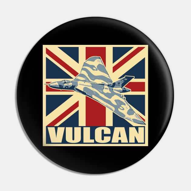 RAF Vulcan Bomber Aircraft War Plane Airplane Vintage UK Union Jack Pin by BeesTeez