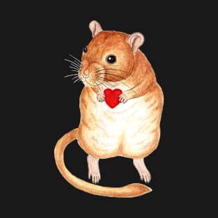 Gerbil with Heart T-Shirt