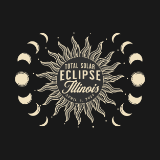 Total Solar Eclipse Illinois USA April 2024 T-Shirt