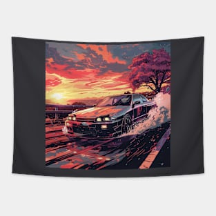 Sunset Drift Tapestry