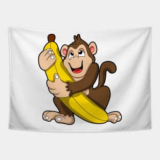 Monkey with Banana Tapestry