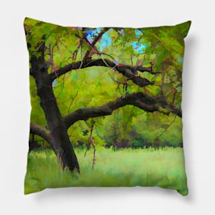 Old tree illustration Pillow