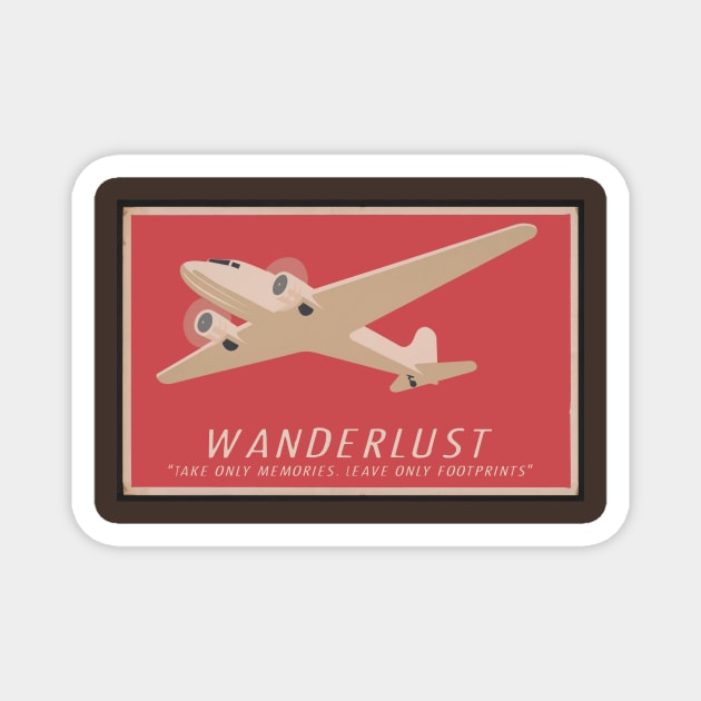 Wanderlust Magnet by Kingrocker Clothing