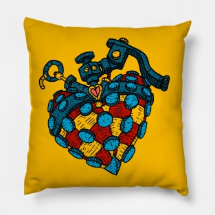 the love bomb, valentines mine, heart grenade. Pillow