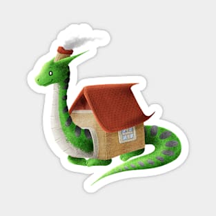 Kawaii Snail Dragon - Without Background Magnet