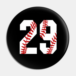 Baseball Number 29 #29 Baseball Shirt Jersey Favorite Player Biggest Fan Pin