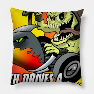 DEATH DRIVES A STICK! Pillow