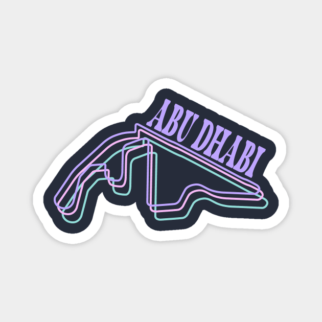 Abu Dhabi Track Outline Magnet by Notsoravyn