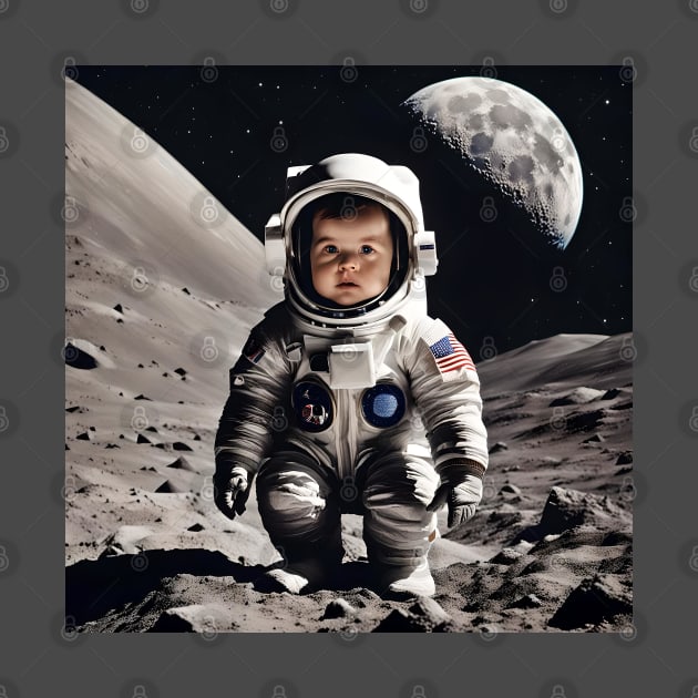 Baby Astronaut on a Moon Walk by erickphd