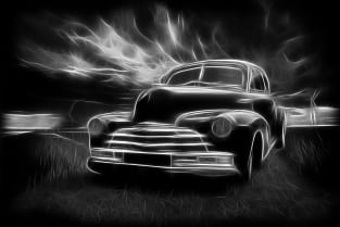 1947 - Chevrolet, black white - 02 Magnet