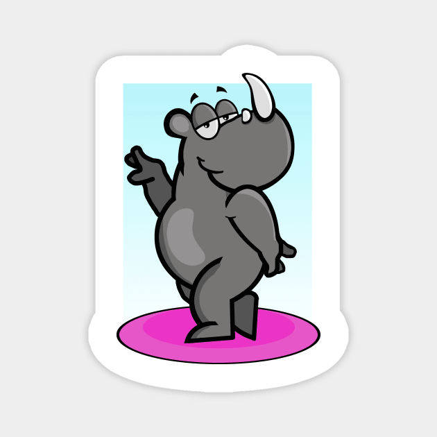 Rhino Magnet by RG Illustration