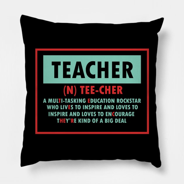 Higher School Education By Educator In Secondary School Pillow by gdimido