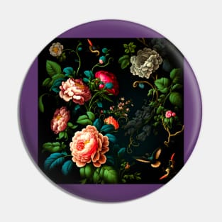 Fine Art Flowers Pin