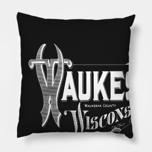 Vintage Waukesha, WI Pillow