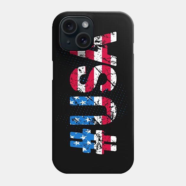 Hashtag USA Proud Amercian US Pride Independence Day Phone Case by teesinc