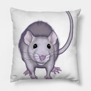 Cute Rat Drawing Pillow