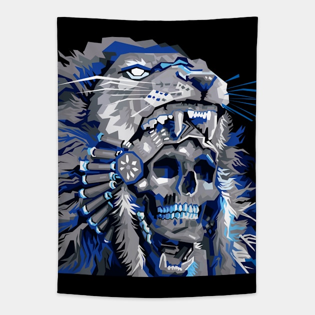 Indian skull Tapestry by Danwpap2