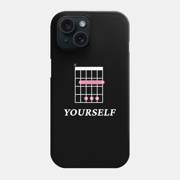 B Yourself B Guitar Chord Tab Dark Theme Phone Case by nightsworthy