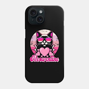 Meowentines Cat lover Vintage Pink Eighties Style Phone Case