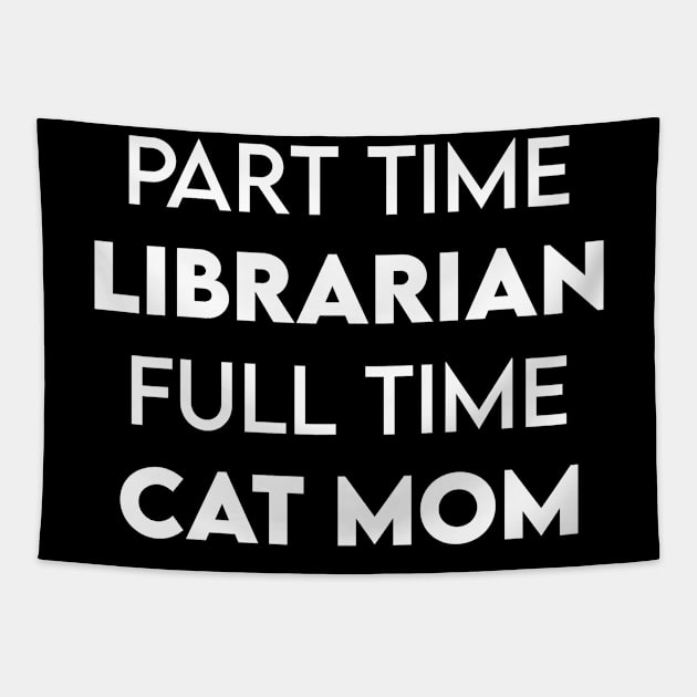 librarian cat Tapestry by Elhisodesigns