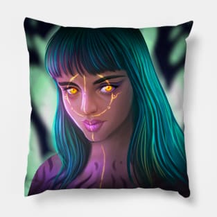 girl in fire Pillow